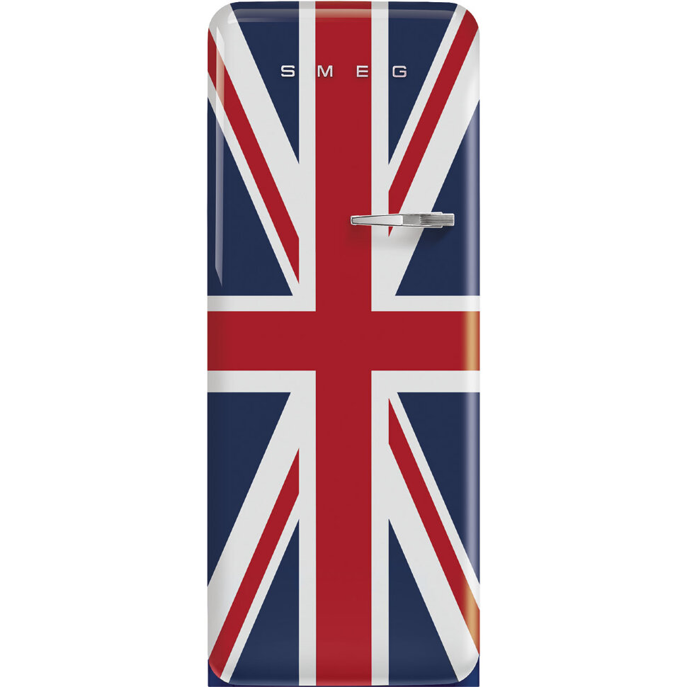 SMEG FAB28LDUJ5 Отдельностоящий однодверный холодильник, стиль 50-х годов, 60 см, британский флаг, петли слева