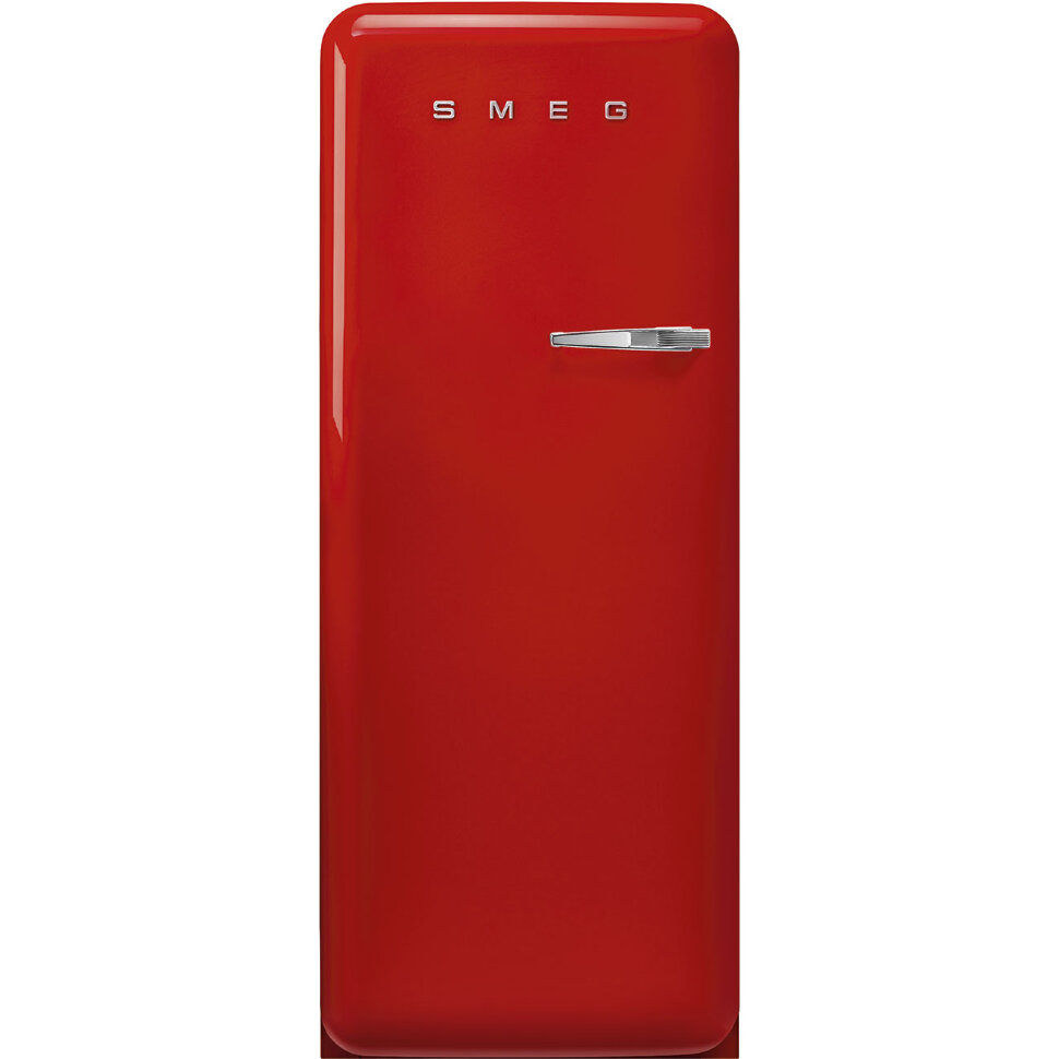 SMEG FAB28LRD5 Отдельностоящий однодверный холодильник, стиль 50-х годов, 60 см, красный, петли слева