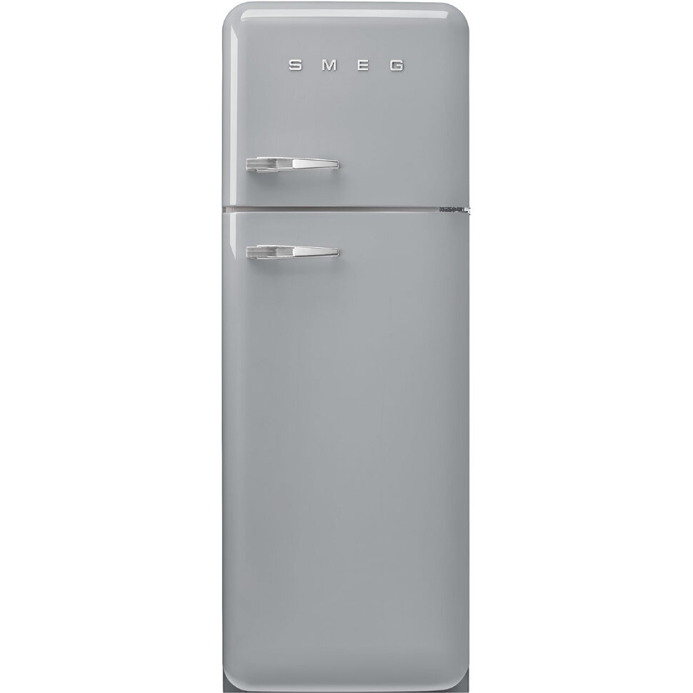 SMEG FAB30RSV5 Отдельностоящий двухдверный холодильник,стиль 50-х годов, 60 см, серебристый, петли справа