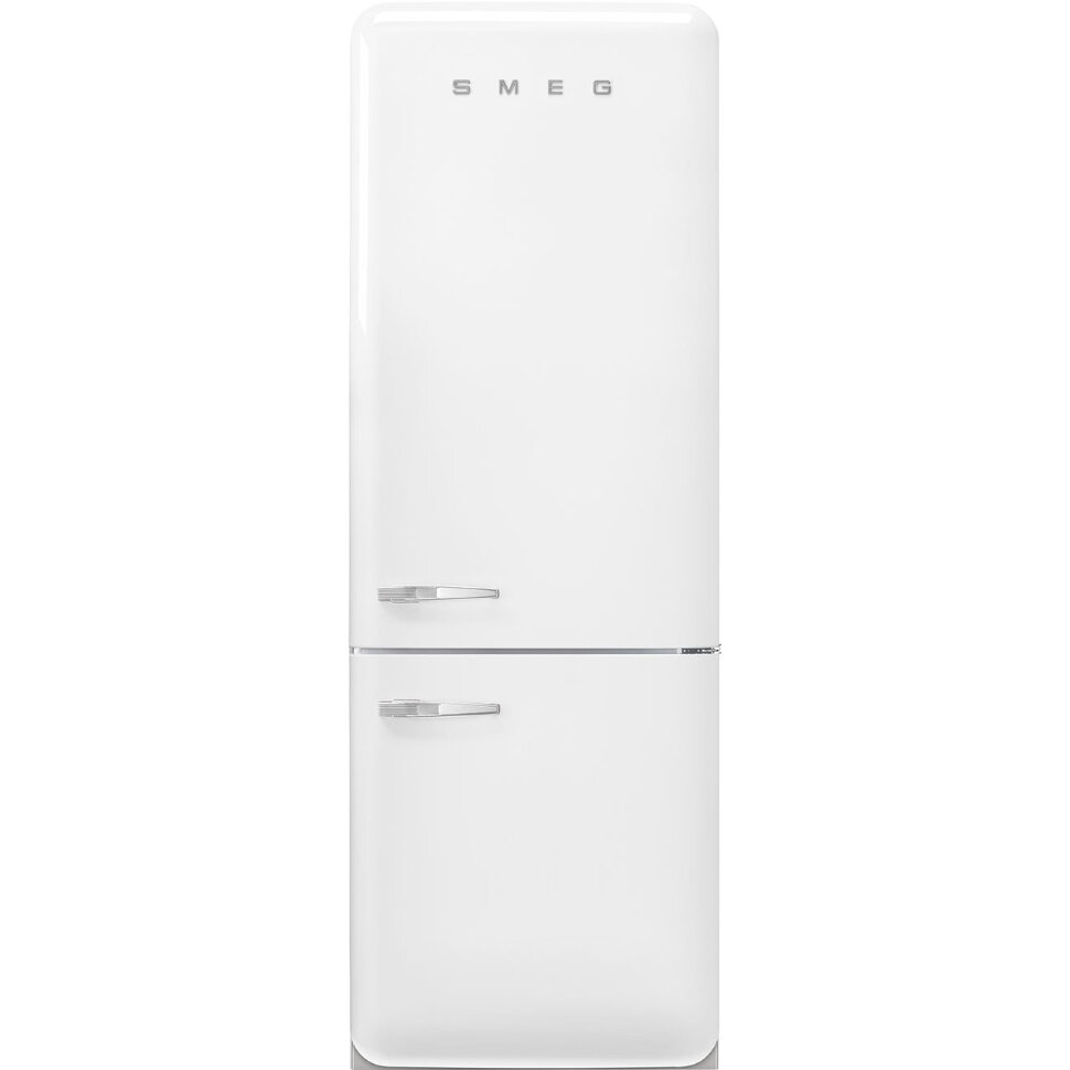 SMEG FAB38RWH5 Отдельностоящий двухдверный холодильник, стиль 50-х годов, 70 см, белый, No-frost, петли справа