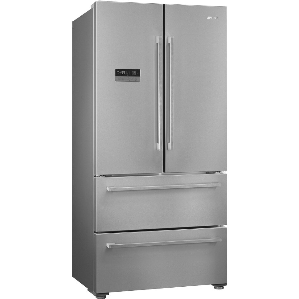 SMEG FQ55FXDF Отдельностоящий холодильник с французской дверью, No-Frost, эффект нержавеющей стали