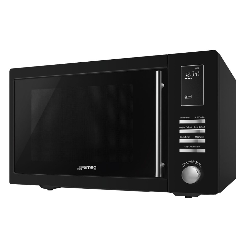SMEG MOE25B Отдельностоящая микроволновая печь, 6 функций, цвет чёрный
