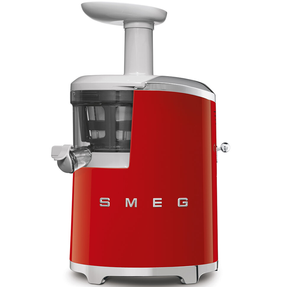 SMEG SJF01RDEU Шнековая соковыжималка, красная,43 об/мин.