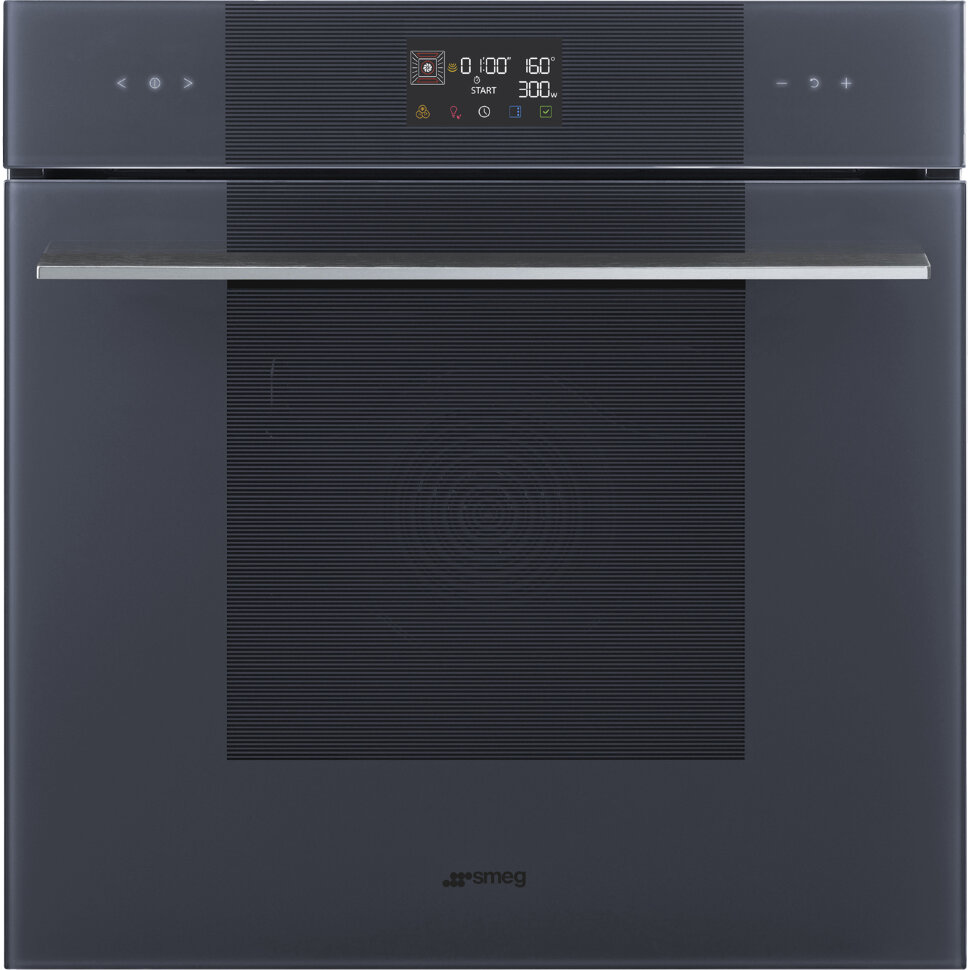SMEG SO6102M2G Многофункциональный духовой шкаф, комбинированный с микроволновой печью, 60 см, 11 функций, стекло Neptune grey