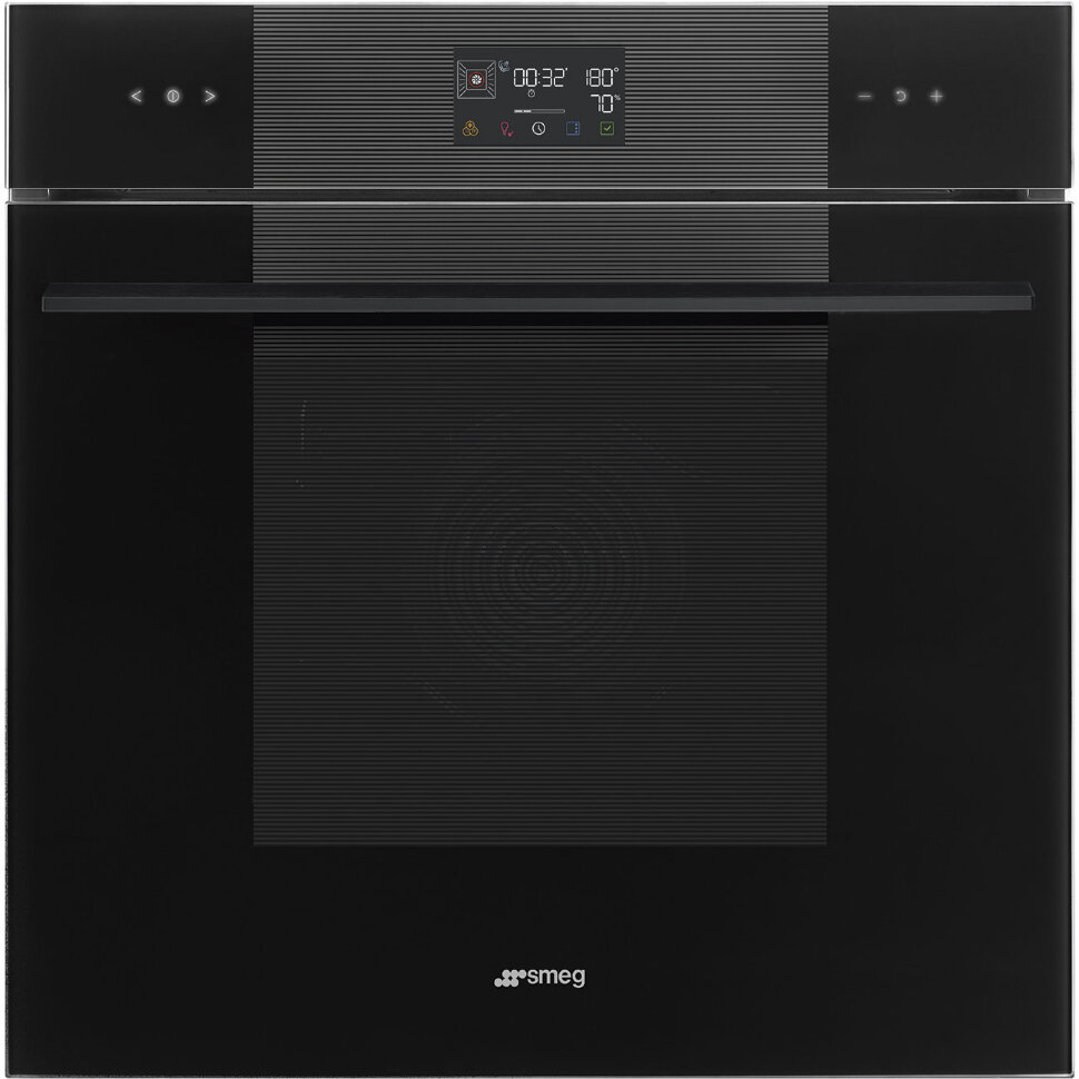 SMEG SO6102S3PB3 Многофункциональный духовой шкаф, комбинированный с паром, 60 см, 12 функций, стекло Deep Black (чёрное)