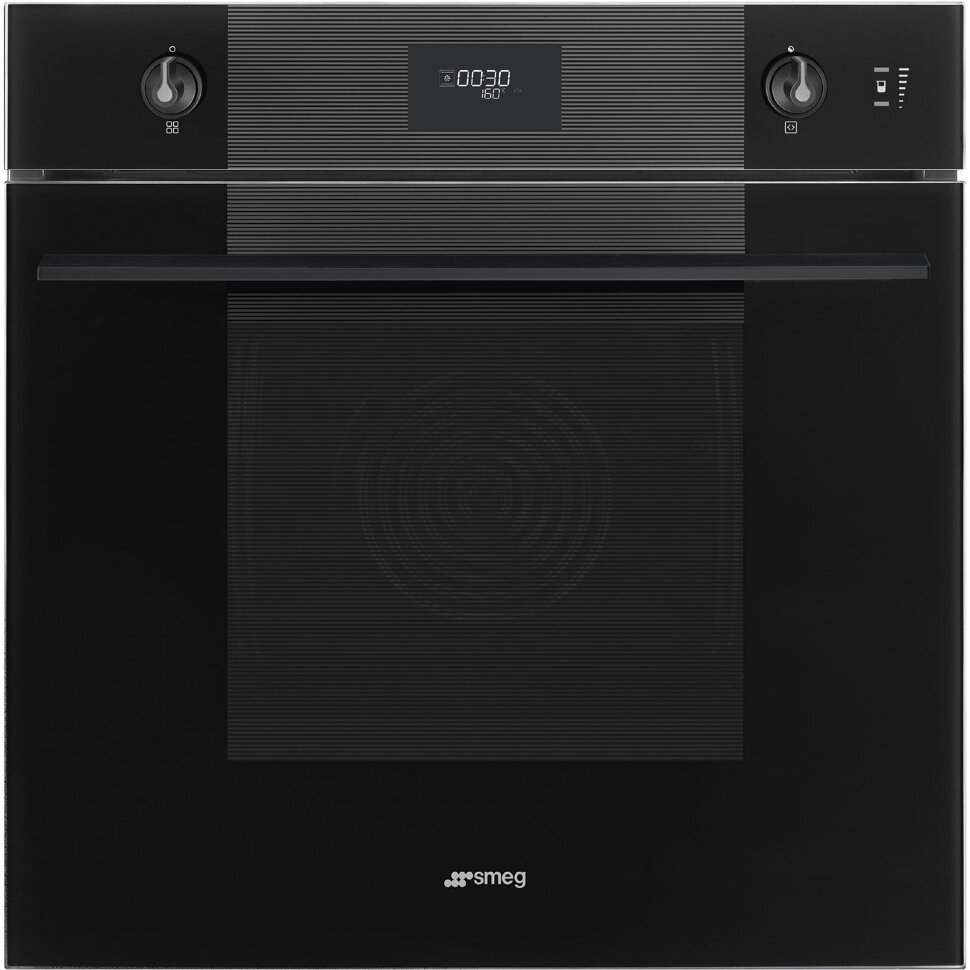 SMEG SOP6101S2B3 Многофункциональный духовой шкаф с пиролизом и пароувлажнением, 60 см, 11 функций, стекло Deep Black (чёрное)