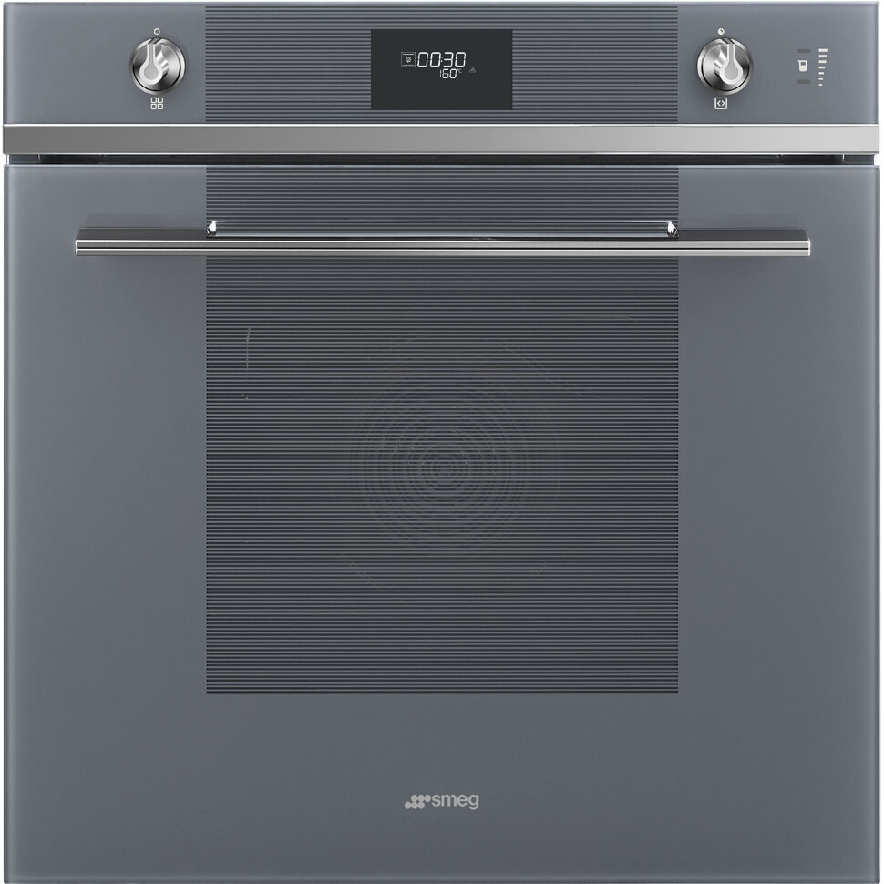 SMEG SOP6101S2S Многофункциональный духовой шкаф с пиролизом и пароувлажнением, 60 см, 11 функций, серебристое стекло Stopsol