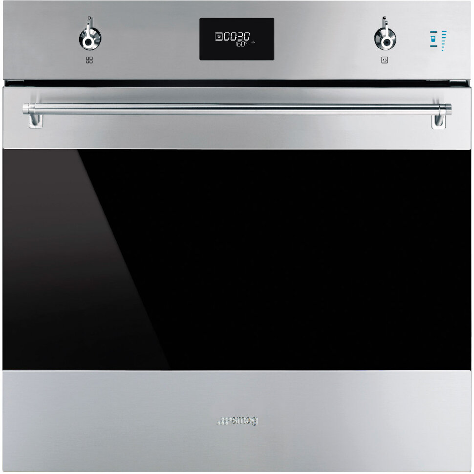 SMEG SOP6101S2S Многофункциональный духовой шкаф с пиролизом и пароувлажнением, 60 см, 11 функций, нержавеющая сталь с обработкой против отпечатков пальцев
