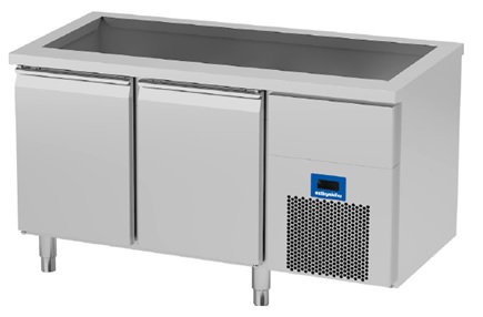 REFRIGERATED COUNTER WITH BASIN- 5 GN 1/1